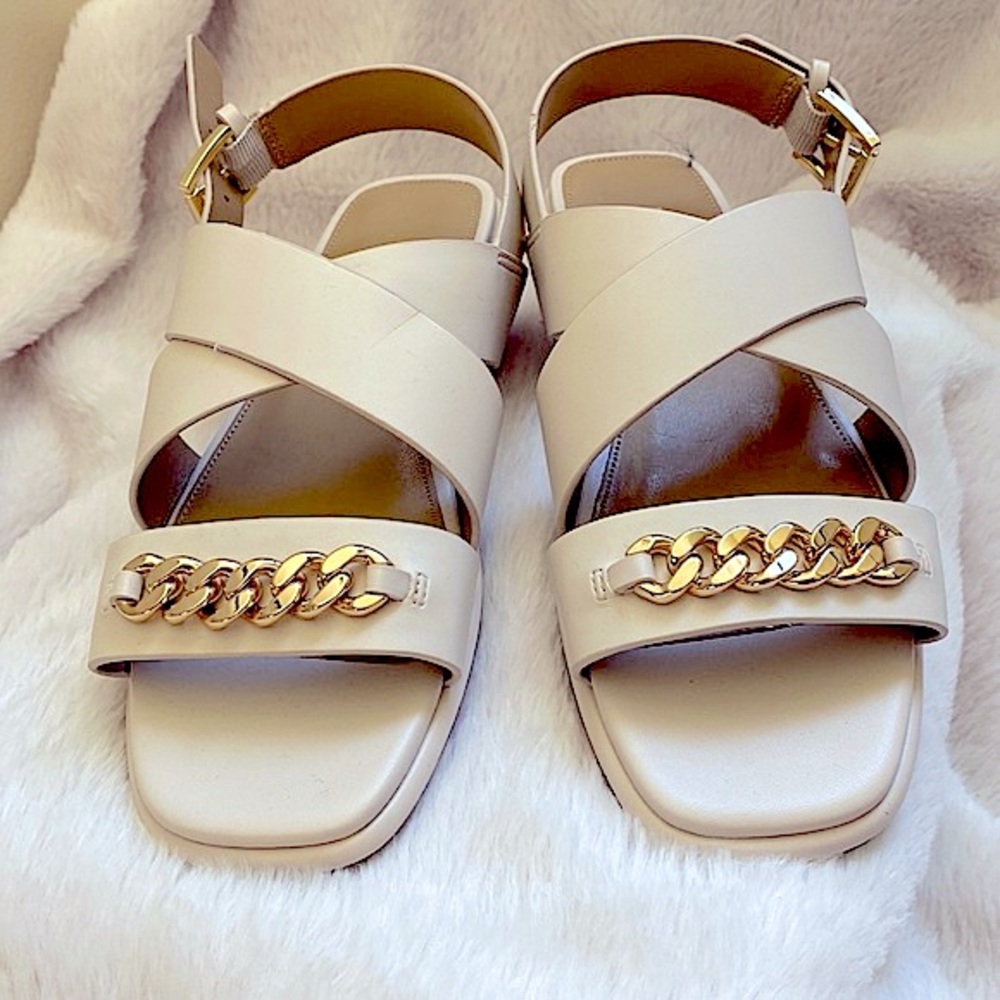 MICHAEL Michael Kors Shawna Chain Leather Sandal.